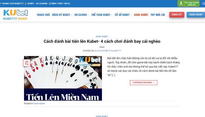 Hướng dẫn vào chơi game đánh bài Kubet